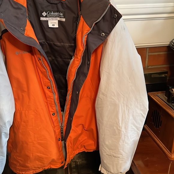 COLUMBIA Omni-Tech Orange Jacket Men’s XL - Picture 5 of 13